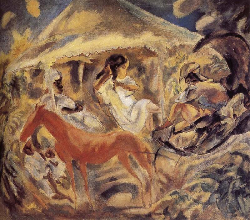 Jules Pascin Red horse oil painting image